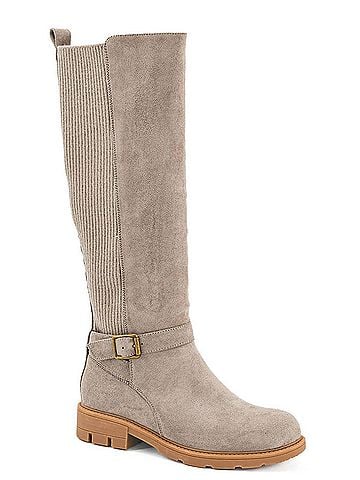 Corkys Women's Hey There Knee-High Boot in Grey Faux Suede (view 1)