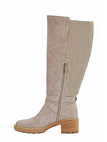 Corkys Women's Hey There Knee-High Boot in Grey Faux Suede (view 2)