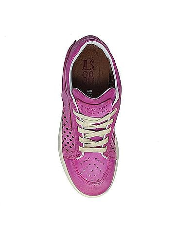 A.S.98 Women's Adrian Leather Sneakers in Fuchsia (view 2)