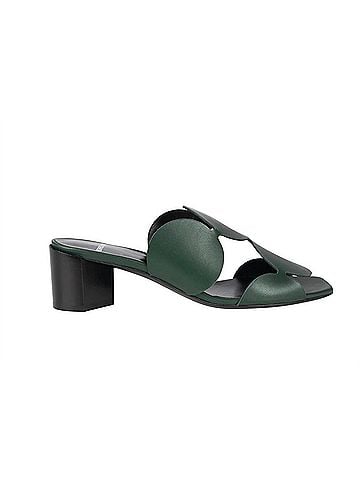 Pierre Hardy Women's Bulles Mules in Calf Dark Green (view 1)