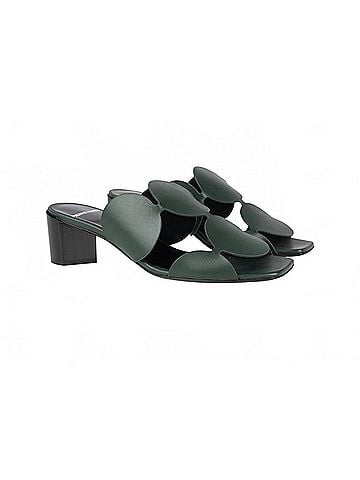 Pierre Hardy Women's Bulles Mules in Calf Dark Green (view 2)