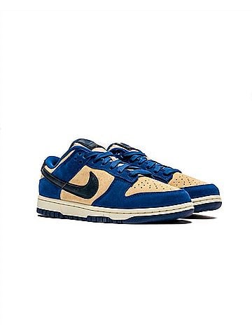 Nike Women's Dunk Low Lx Sneakers in Deep Royal Blue/Dark Obsidian-Sesame (view 2)