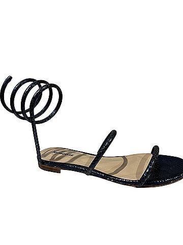 Lola Cruz Women's Greta Flat Sandals in Navy (view 1)