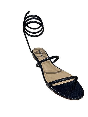 Lola Cruz Women's Greta Flat Sandals in Navy (view 2)