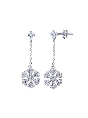 Starlette Snow Day Earrings in Silver (view 1)