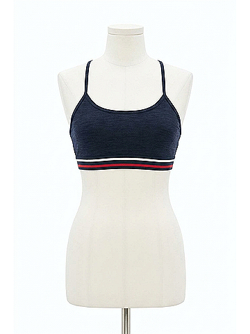 Splits 59 Cali Active Rib Bra in Heather Indigo (view 1)