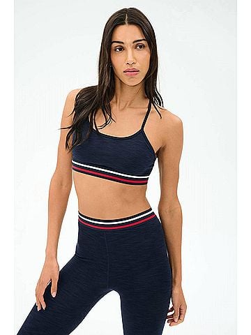 Splits 59 Cali Active Rib Bra in Heather Indigo (view 2)