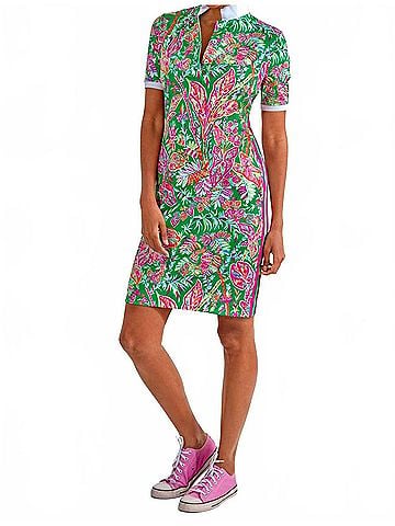 Gretchen Scott Designs Serve It Up Dress - Vintage Vine in Kelly (view 2)