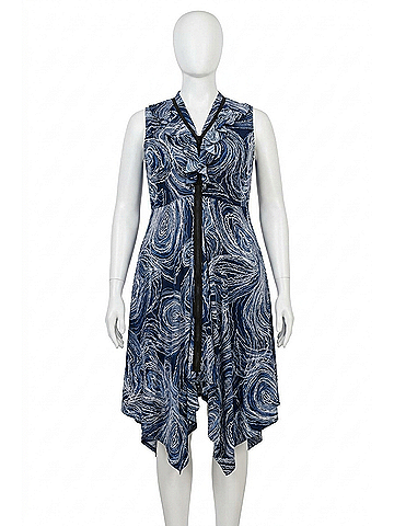 Samuel Dong Knit Jersey Zip Dress in Multi (view 1)
