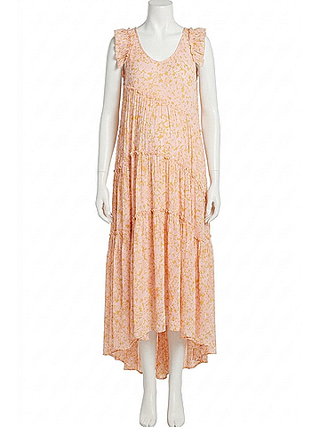Hatch Maternity The Anaelle Dress in Apricot (view 1)
