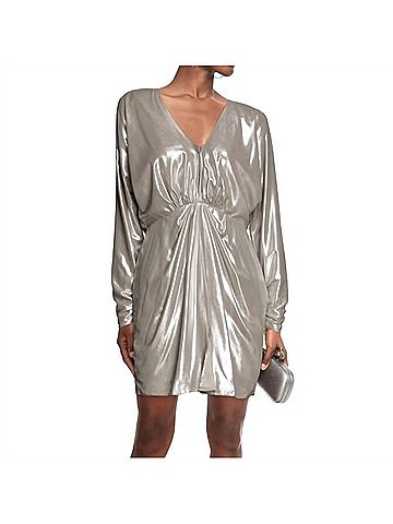Rag & Bone Eloise Mini Dress in Silver (view 2)
