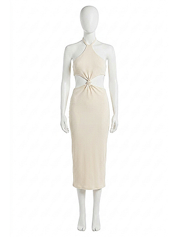 Cult Gaia Cameron Knit Dress in Off White (view 1)