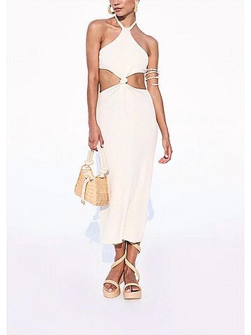 Cult Gaia Cameron Knit Dress in Off White (view 2)