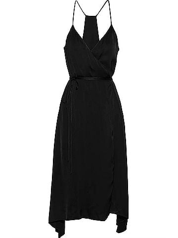 Enza Costa Women's The Wrap Dress in Black (view 2)
