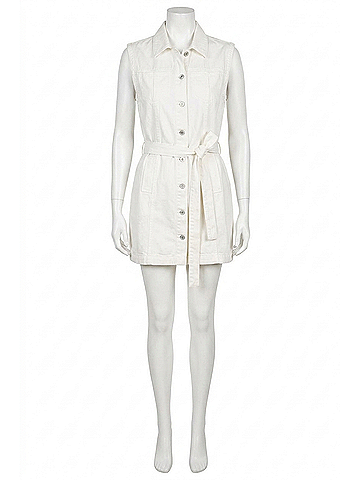 Sanctuary Ila Denim Mini Dress in White (view 1)