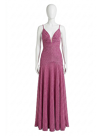 PatBO Metallic Plunge Maxi Gown in Lilac (view 1)
