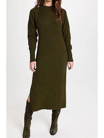 Anine Bing Aurora Dress in Army Green (view 2)