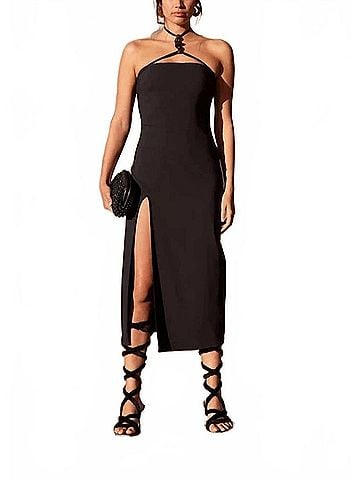 Cult Gaia Castila Midi Dress in Black (view 2)