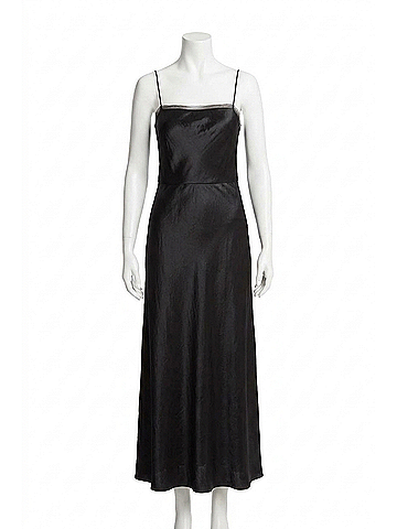 Vince. Sheer Panelled Slip Dress in Black (view 1)