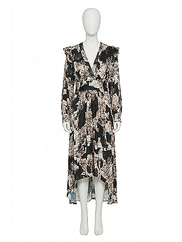 IRO Nuna Maxi Dress in Black/Beige (view 1)