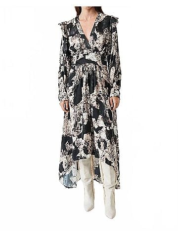 IRO Nuna Maxi Dress in Black/Beige (view 2)