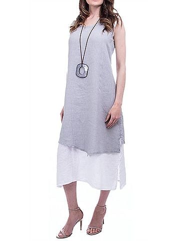 GiGi Moda Athena Midi Dress in Gray (view 2)