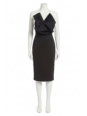 Badgley Mischka Pinwheel Cocktail Dress in Black (view 1)