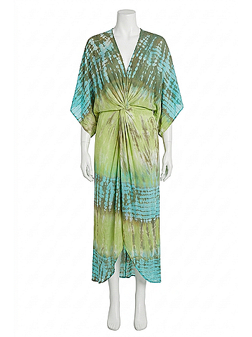 Young Fabulous & Broke Siren Chiffon Dress in Aquatic Gaia Wash (view 1)