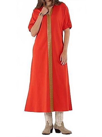 Emily McCarthy Poppy Maxi Valiant Dress in Orange (view 2)