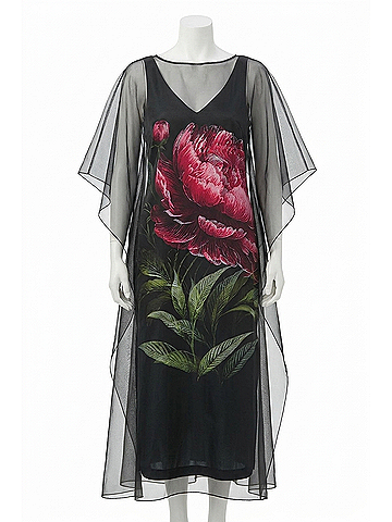 Trina Turk Salon 2 Dress in Black Floral (view 1)