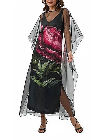Trina Turk Salon 2 Dress in Black Floral (view 2)