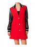 Dolce Cabo Red Varsity Jacket Mini Dress in Red Size L - photo 2