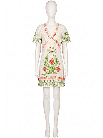 Banjanan Dumitara Mini Dress in White (view 1)