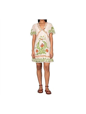 Banjanan Dumitara Mini Dress in White (view 2)