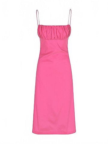 Bernadette Sophia Empire Dress in Framboise Pink (view 1)