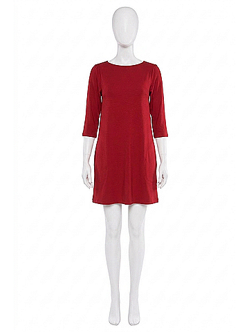 Ripley Rader Ponte Knit A-Line Dress in Red (view 1)