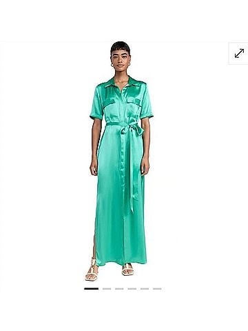 L'Agence Klement Cargo Dress in Green (view 2)