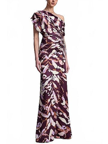 A.L.C. Poppy Satin Gown in Plum Violet (view 2)