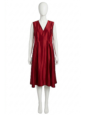 Khaite Syd Dress in Crimson (view 1)