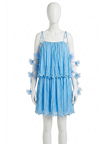Line & Dot Chara Mini Dress in Blue (view 1)