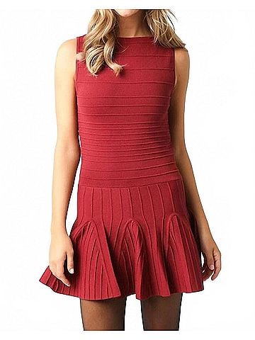Olivaceous Heather Mini Dress in Burgundy (view 2)
