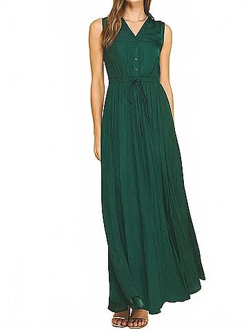 Pinch Theresa Maxi Dress in Dark Green (view 2)