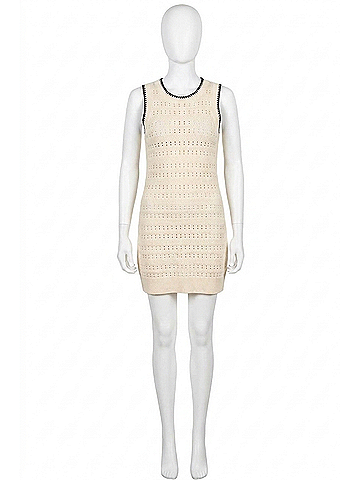 Sanctuary Free Spirit Mini Dress in Light Oat (view 1)