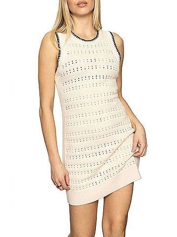 Sanctuary Free Spirit Mini Dress in Light Oat (view 2)