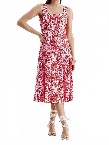 Tyler Boe Ginny Etched Primrose Dress in Multi Pink (view 2)