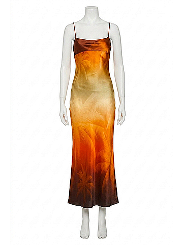 Ser.O.Ya Kayla Silk Dress in Sunset Palm (view 1)