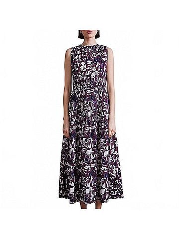 Apiece Apart Women's Arte Tank Dress in Aqua Di Fiore Fig (view 2)