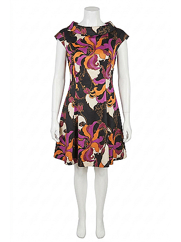 Trina Turk Sabar 2 Dress in Multi Purple Black Floral (view 1)