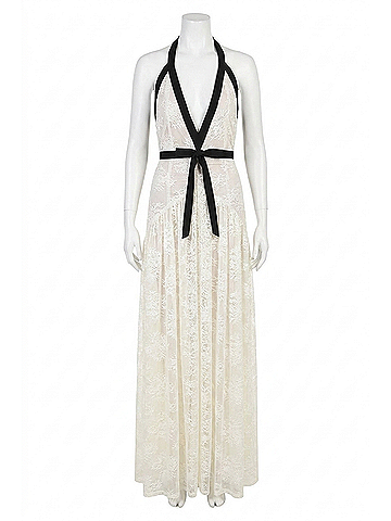 Olivaceous Olivia Lace Maxi Dress in White (view 1)