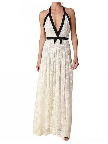 Olivaceous Olivia Lace Maxi Dress in White (view 2)